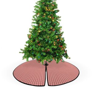 ABAKUHAUS Zuckerstange Weihnachtsbaum Rock und Schürze Rote Weihnachtsbonbons, Weihnachtsdeko 135 cm aus Stoff Weihnachtsbaumschmuck, Red-Creme