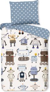 Good Morning Kinder Bettwäsche Roboter - 120 X 150 cm  - 100% Baumwolle