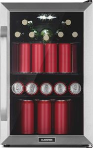 Klarstein Beersafe 70, Birra Milano Edition, lednice, 70 l, 3 police, panoramatické skleněné dveře, nerezová ocel