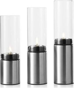 Blomus Windlicht 3er Set Edelstahl Glas Tischdeko