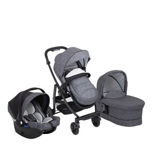 Graco Evo Trio 3-in-1 Kinderwagen-Set mit Kombikinderwagen, Babywanne und Babyschale, Suits Me