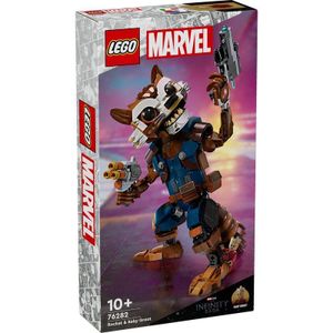 LEGO Marvel Rocket & Baby Groot, baubares Superhelden-Spielzeug für Kinder aus Marvel Studios' Guardians of the Galaxy, Figur für Rollenspiele, Geschenk für Jungs und Mädchen ab 10 Jahren 76282