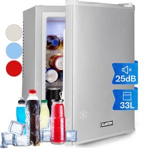 Klarstein Mini Kühlschrank für Zimmer, 33L Mini-Kühlschrank für Getränke & Kosmetik, Kleine Minibar, Kühlschrank Klein & Leise, Verstellbare Ablage, Kleiner Skincare Kühlschrank 5-15°C