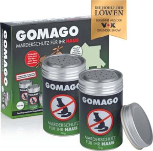 GOMAGO Marderschutz für Ihr Haus 2er Set Zuverlässige artgerechte Mardervergrämung durch Duftstoff Alternative zu Marderschreck, Marderspray, Ultraschall GOMAGO Marderschutz für Ihr Haus 2er Set Zuverlässige artgerechte Mardervergrämung durch Duftstoff Alternative zu Marderschreck, Marderspray, Ultraschall