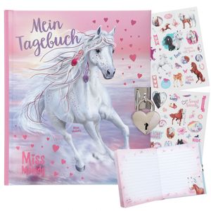 Depesche 12048_A Pferd Miss Melody Tagebuch mit Stickern Melody Herzchen pink
