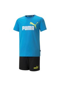 PUMA Jungen Trainingsset - Short Jersey Set, Kurz, Logo Blau/Schwarz 110