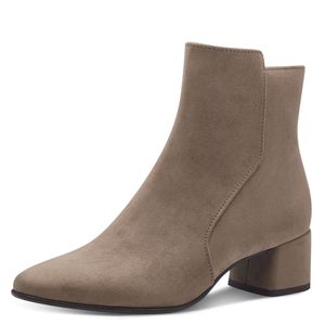 MARCO TOZZI Damen Stiefelette samtig weich Blockabsatz 2-25364-43, Größe:39 EU, Farbe:Grau