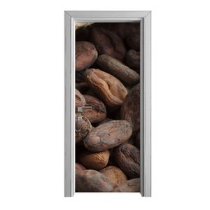 Tür Selbstklebende 80x210 cm Türfolie Türtapete Klebefolie - Kakaobohnen