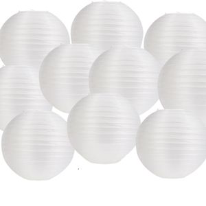 50 Stück Weiß Papier Laterne Durchmesser 20 cm (ohne LEDs) Papier Lampions outdoor Papierlaterne Lampenschirm Hochtzeit Party Deko