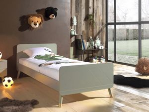 BILLY Einzelbett 90 x 200 cm, mit Lattenrost, Ausführung lackiert Olive Grün