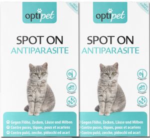OptiPet Spot On für Katzen 12x1ml gegen Milben, Zecken, Flöhe, Läuse