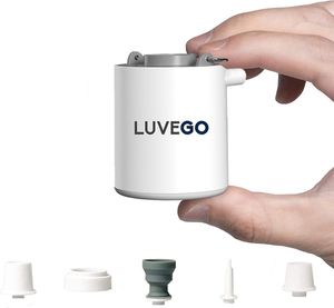 Luvego elektrische Mini Luftpumpe - Minipumpe - wiederaufladbar mit mitgeliefertem USB Kabel - ideal zum Aufblasen von Luftmatratzen, Schwimmringen, Bällen - 400LM - 89 Gram