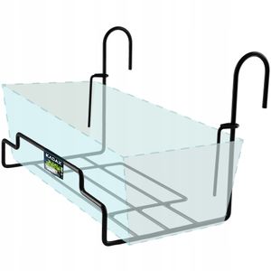 KADAX závesné koše "Ricavo", držiak kvetináča na zábradlie, čierny kvetináč 40cm