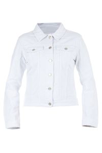 Damen Jeansjacke Übergangsjacke Leichte Jacke Stretch Denim, Größe:38, Farbe:Weiß