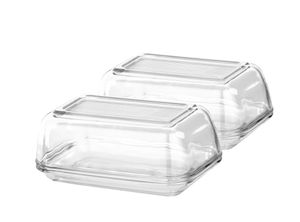 2 Stück Butterdosen Glas Luminarc 250 g Fassungsvermögen : 2 Stück