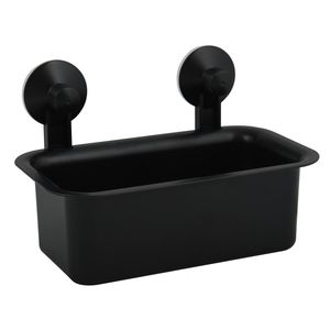MSV Duschregal Bad Regal Badezimmer schwarz - mit Saugnäpfen