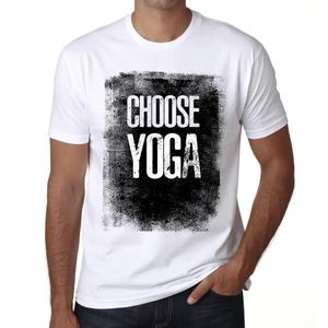 Herren Grafik T-Shirt Wählen Sie Yoga – Choose Yoga – Öko-Verantwortlich Vintage Jahrgang Kurzarm Lustige Druck Geburtstag Geschenk Mann