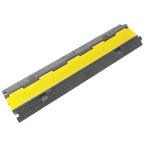 PrimeMatik - Boden Kabel Protector Kabelführungs-Cover Gummi mit Rampe 2-Wege 98 cm