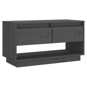 vidaXL TV-Schrank Grau 74x34x40 cm Massivholz Kiefer