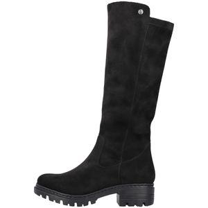 Rieker Damen Stiefel Langschaft samtige Haptik Blockabsatz 76890, Größe:40 EU, Farbe:Schwarz