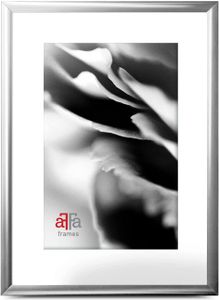 aFFa frames, Alu, Bilderrahmen aus Aluminium, Bild Foto Rahmen, Rechteckig, mit Acrylglasfront, Silber, 15x20 cm