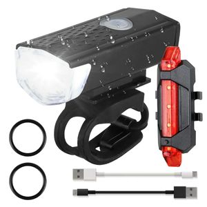 Fahrradlicht Set USB aufladbar & wasserdicht  LED Fahrrad Licht vorne Fahrradlampe & Fahrrad Rücklicht Fahrradbeleuchtung