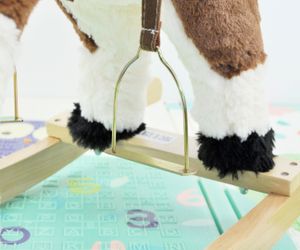 Milly Mally Schaukelpferd dunkelbraun weiss - Rocking Horse Łatek Dark Brown