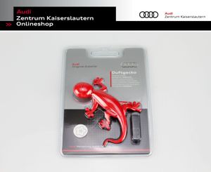 Audi Duftspender,Duftgecko, mit Befestigungsclip, 45 Tage anhaltener Duft, blumiger Duft, rot