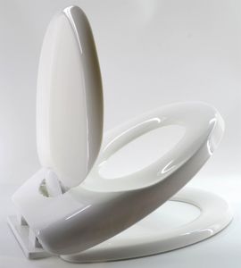 Duroplast Toilettendeckel mit Kindersitz Absenkautomatik | WC Sitz Brille Kinder | Familie Klobrille | Toilettensitz Lerntoilette