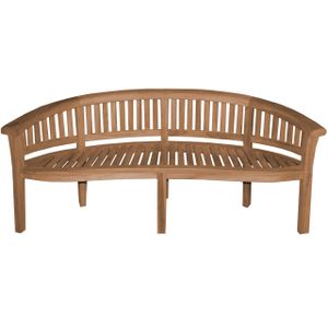 Bananenbank Avellino Teak Massivholz - Breite: XXL extra stark 180 cm