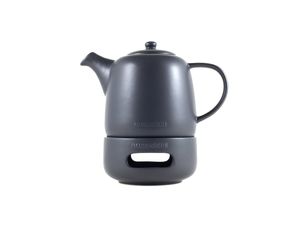 Hanseküche Teekanne Porzellan Stövchen (1,3L) – Hochwertige Teekanne mit Siebeinsatz aus 304 Edelstahl – Design Teekanne Keramik für Tee und Teebeutel