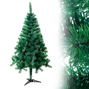 UISEBRT Künstlicher Weihnachtsbaum 120cm Tannenbaum Christbaum Kunstbaum Dekobaum mit Baumständer Weihnachtsdeko Grün PVC