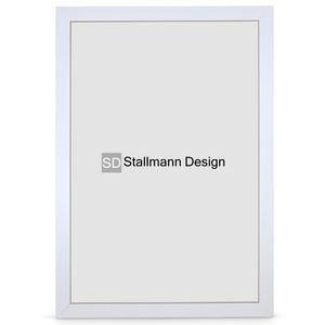 Stallmann Design Bilderrahmen New Modern 60x80 cm weiß Rahmen fuer Dina 4 und 60 andere Formate Fotorahmen Wechselrahmen aus Holz MDF mehrere Farben wählbar Frame für Foto oder Bilder