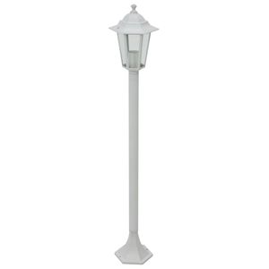 vidaXL Garten-Pollerleuchte 6 Stk. E27 110 cm Aluminium Weiß