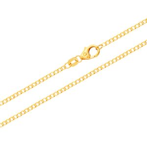 1,6 mm 333 - 8 Karat Gold Halskette Panzerkette weit massiv Gold hochwertige Goldkette  - Länge nach Wahl, Kettenlänge:45 cm