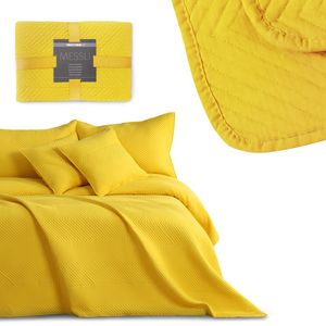Bettüberwurf Messli - Luxus Steppdecke mit Ultrasonic Steppung, Farbe:Honey yellow, Größe:Bettüberwurf 200x220 cm