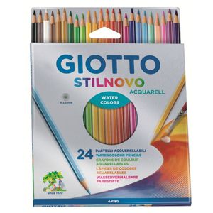24 Farbstifte Giotto AQUARELL Stilnovo Hexagonal