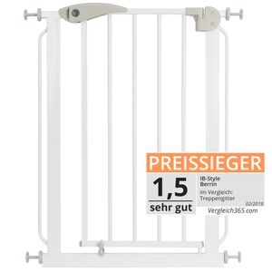 Treppengitter Türschutzgitter Treppenschutzgitter ohne Bohren Berrin XS 58 - 66 cm weiß ib style®