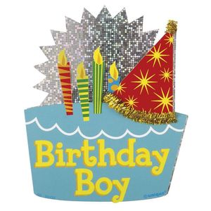 Party-Hut "Birthday Boy" SG28701 (Einheitsgröße) (Bunt)