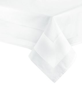 Tischdecke aus Baumwolle, 130x130 cm, weiß