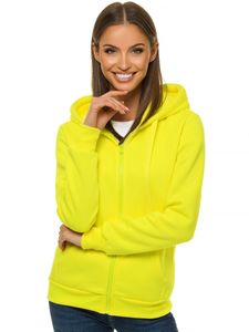 Ozonee Damen-Kapuzenpulli mit Kapuze Lismore Neon Gelb L