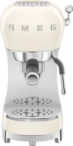 Smeg Manuelle Espressomaschine im 50er-Jahre-Stil, cremefarben, glänzend, ECF02CREU