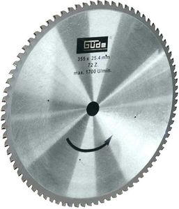 GÜDE kotoučová pila na kov HM 355x25,4 mm - 72 zubů - náhradní pilový kotouč