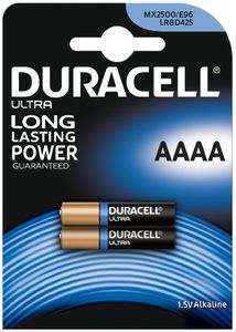 AAAA DURACELL ULTRA M3 MN2500 prosím do poznámky rozměry cca 41,5 x 8,3 mm, alkalická baterie LR61