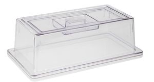 APS GN Abdeckhaube, passend für GN 1/3 Tabletts, 32,5 x 17,6 cm, H: 10,5 cm, glasklarer Kunststoff, nahezu unzerbrechlich, ohne Tablett, aus Polycarbonat