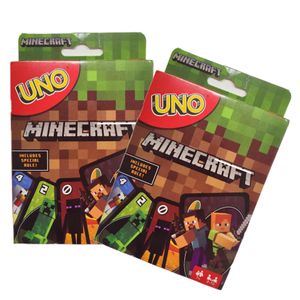 2er-Pack UNO Minecraft Kartenspiel mit thematischen Decks und Geschenken mit Sonderregeln für Kinder ab 7 Jahren und Spieleabende mit der Familie
