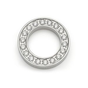 Leonardo Jewels prsten z nerezové oceli Grazile Darlins, přívěsek z nerezové oceli, přívěsek na řetízku, přívěsek na náramku, šperky, nerezová ocel, sklo, stříbro, 1,4 cm, 016773