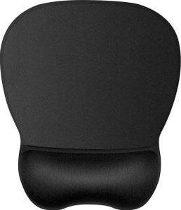 Ergonomisches Mauspad mit Handgelenkstütze, Gel-Mauspad mit Handballenauflage, bequemes Computer-Mauspad zur Schmerzlinderung, Mauspad mit rutschfester PolyurethanUnterseite für Büro und Zuhause, 9,2 x 8,1 Zoll, Schwarz