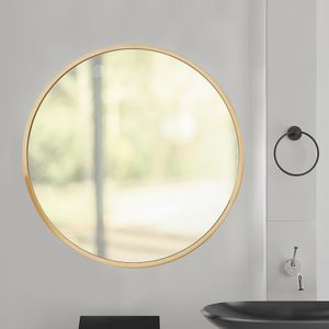 80cm nástěnné zrcadlo Nástěnné kulaté koupelnové zrcadlo Make-up Mirror Gold