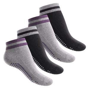 Celodoro Damen und Herren Yoga & Wellness Socken (4 Paar), ABS Söckchen mit Frottee-Sohle - Variante 1 39-42